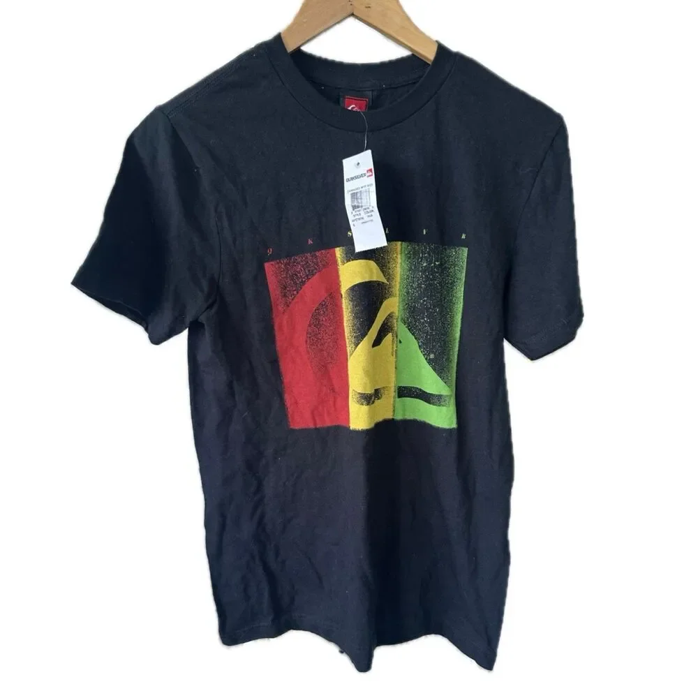 Quiksilver NWT Men's 100% Cotton Jawaiian Reggae Inspired Lifestyle T-Shirt S